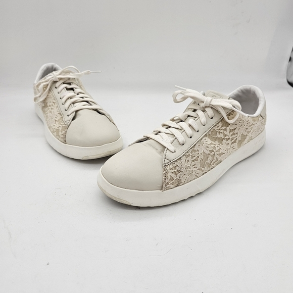 Cole Haan GrandPro Womens Tennis Shoes Floral Lace Sneakers Ivory Size 9.5 B - Picture 13 of 13